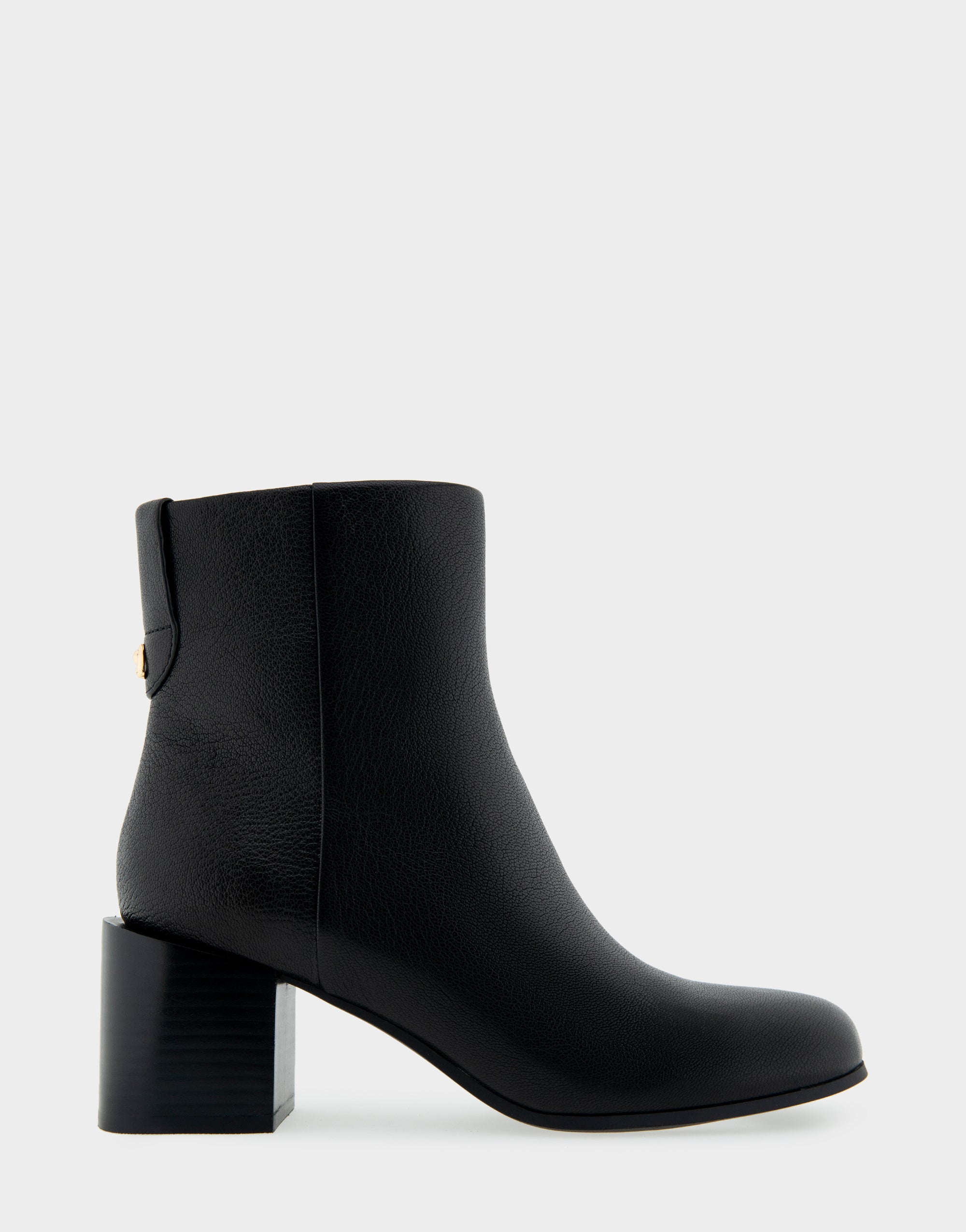 Ortona Black Genuine Leather Heeled Ankle Boot – Aerosoles