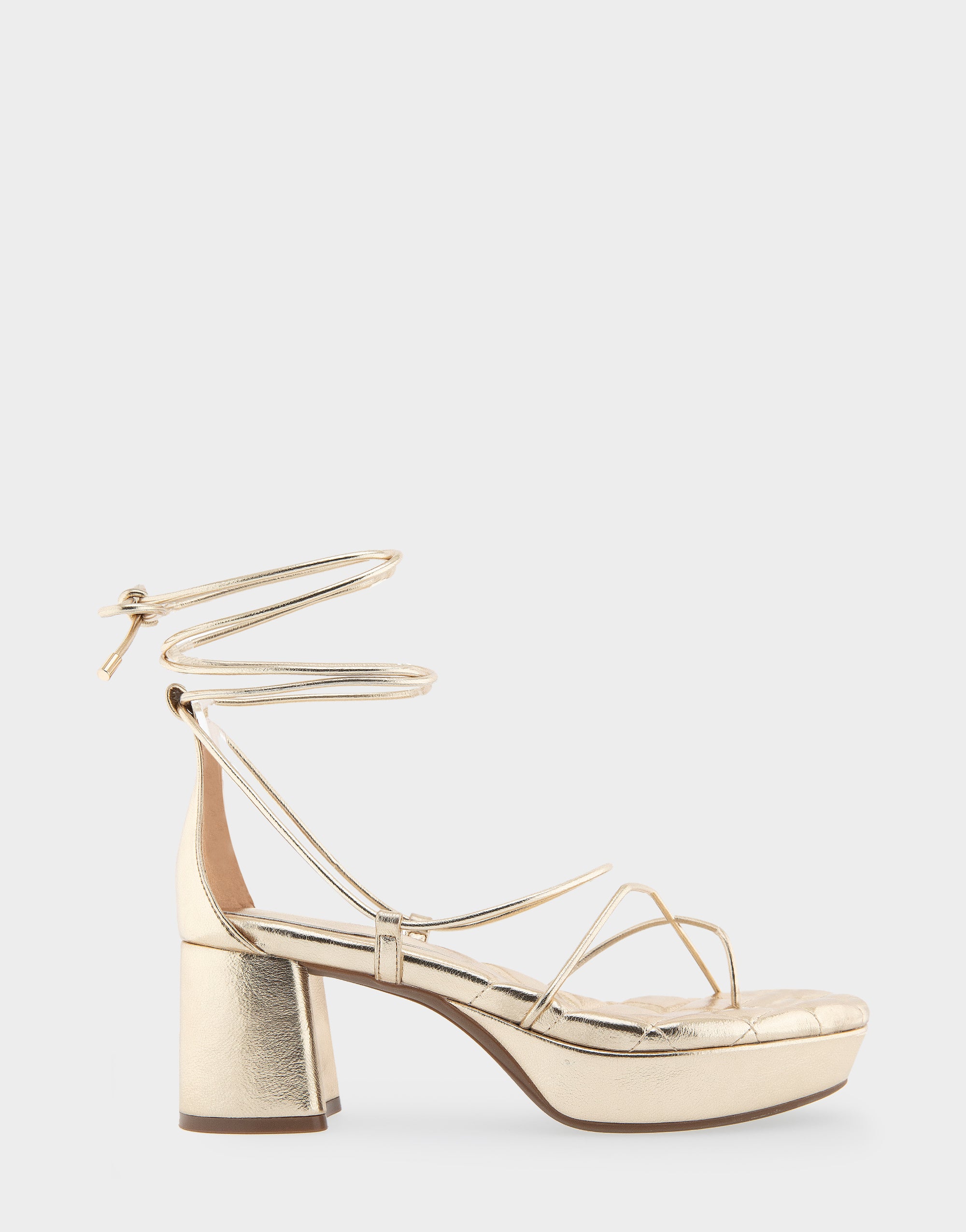 Caramia Soft Gold Faux Leather Lace Up Platform Sandal – Aerosoles