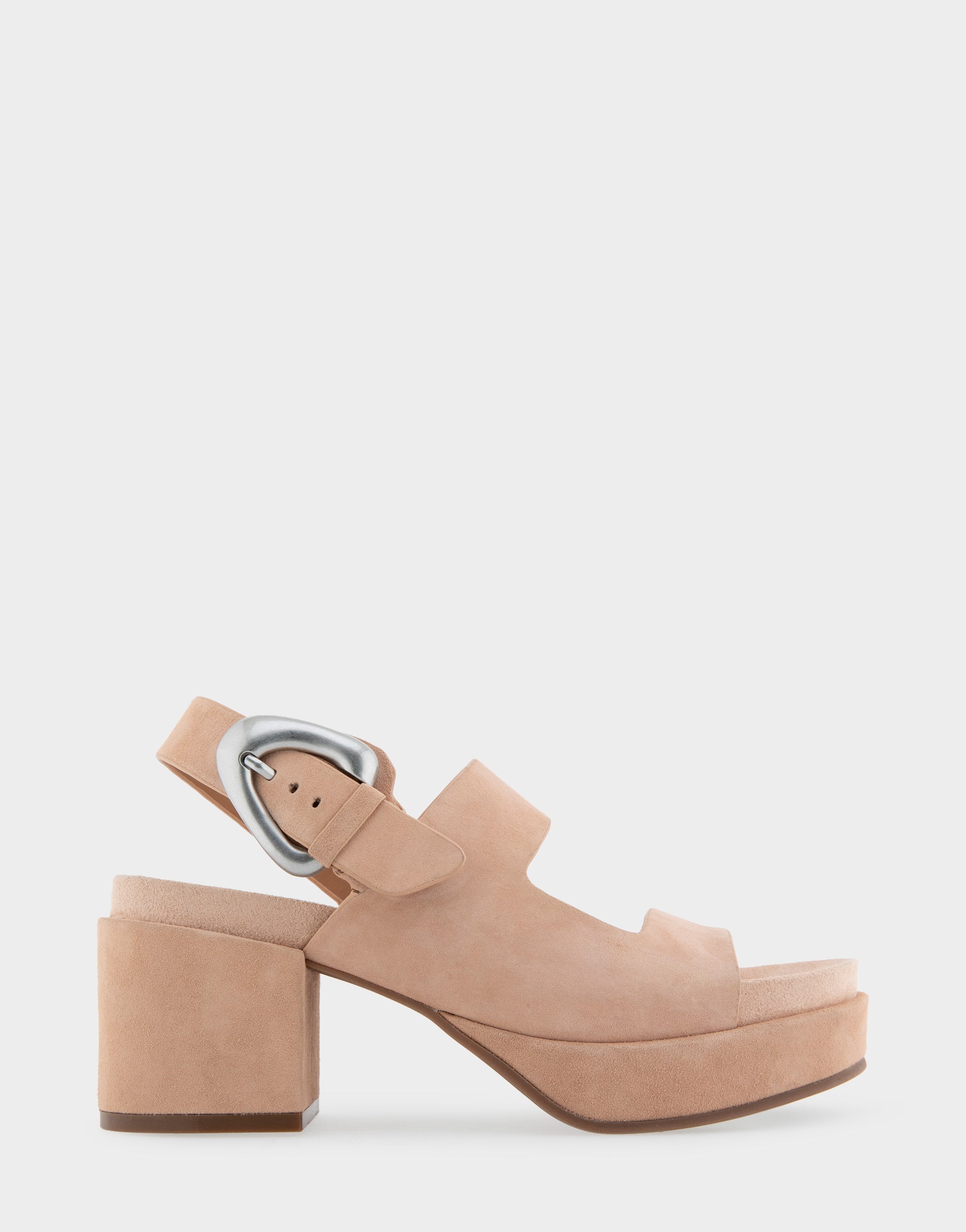 Clarkson Cipria Suede Asymmetrical Molded Footbed Platform Sandal ...