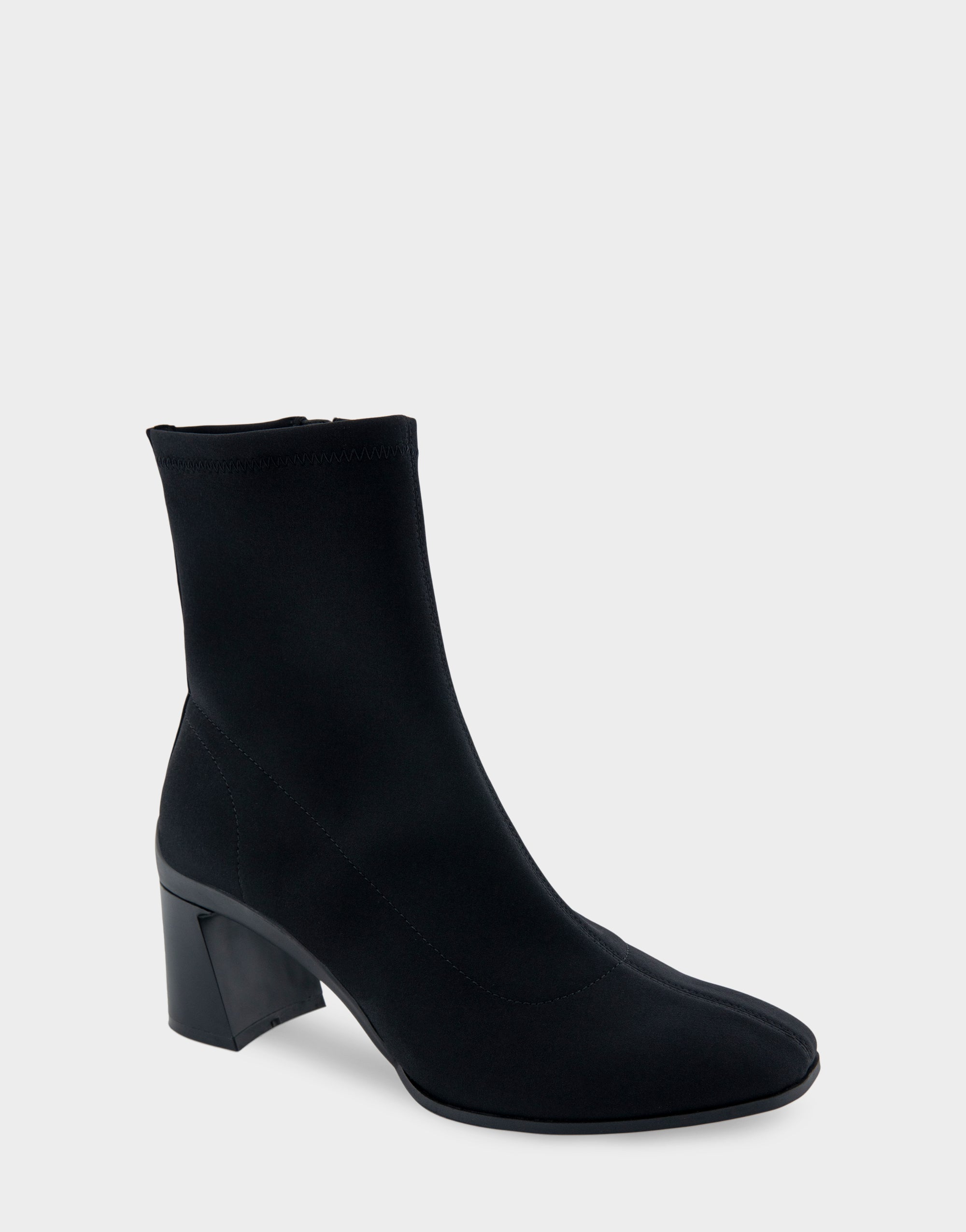 Corinda Black Stretch Gabardine Fabric Heeled Ankle Boot – Aerosoles