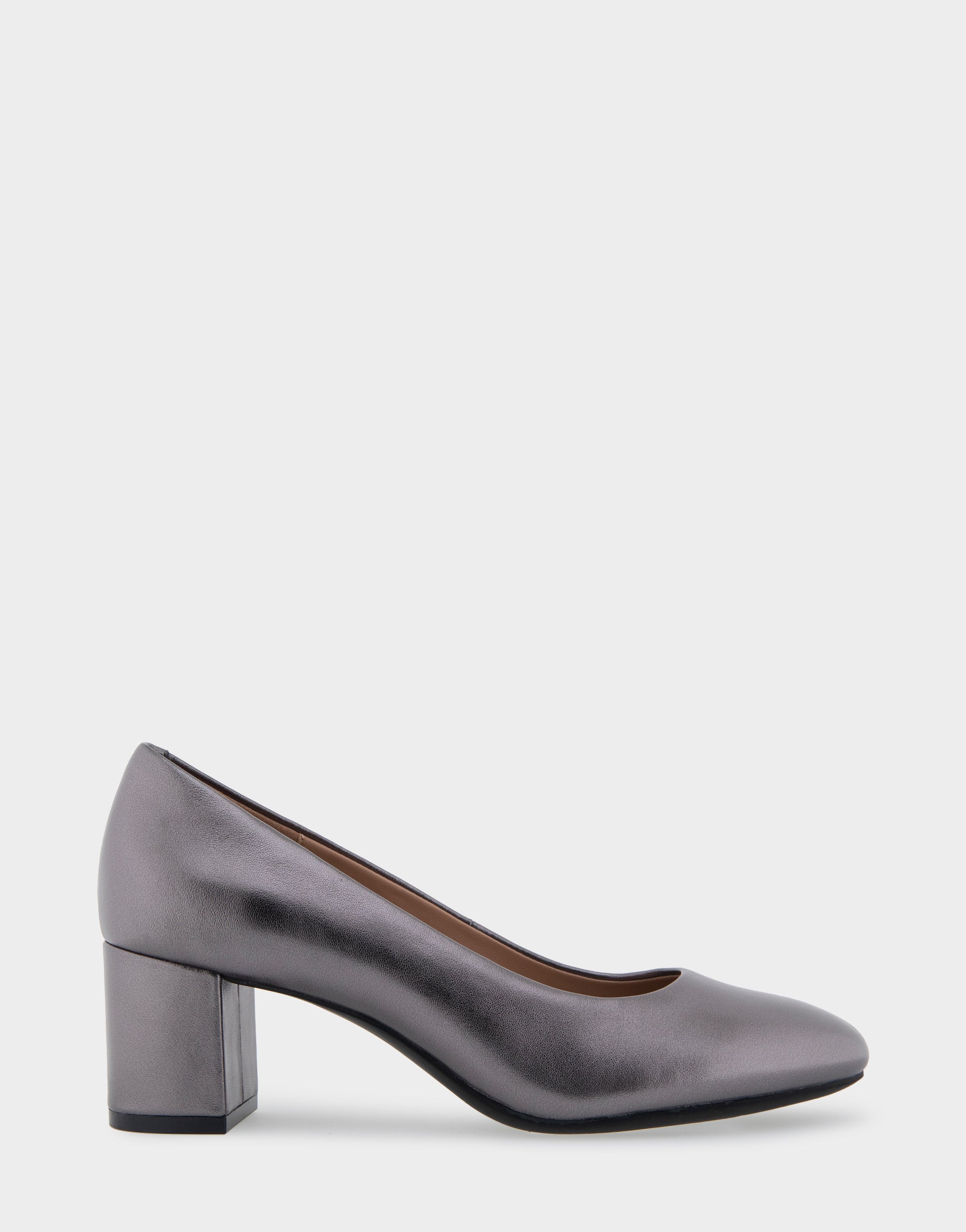 Ebel Gunmetal Metallic Genuine Leather Mid Heel Pump – Aerosoles