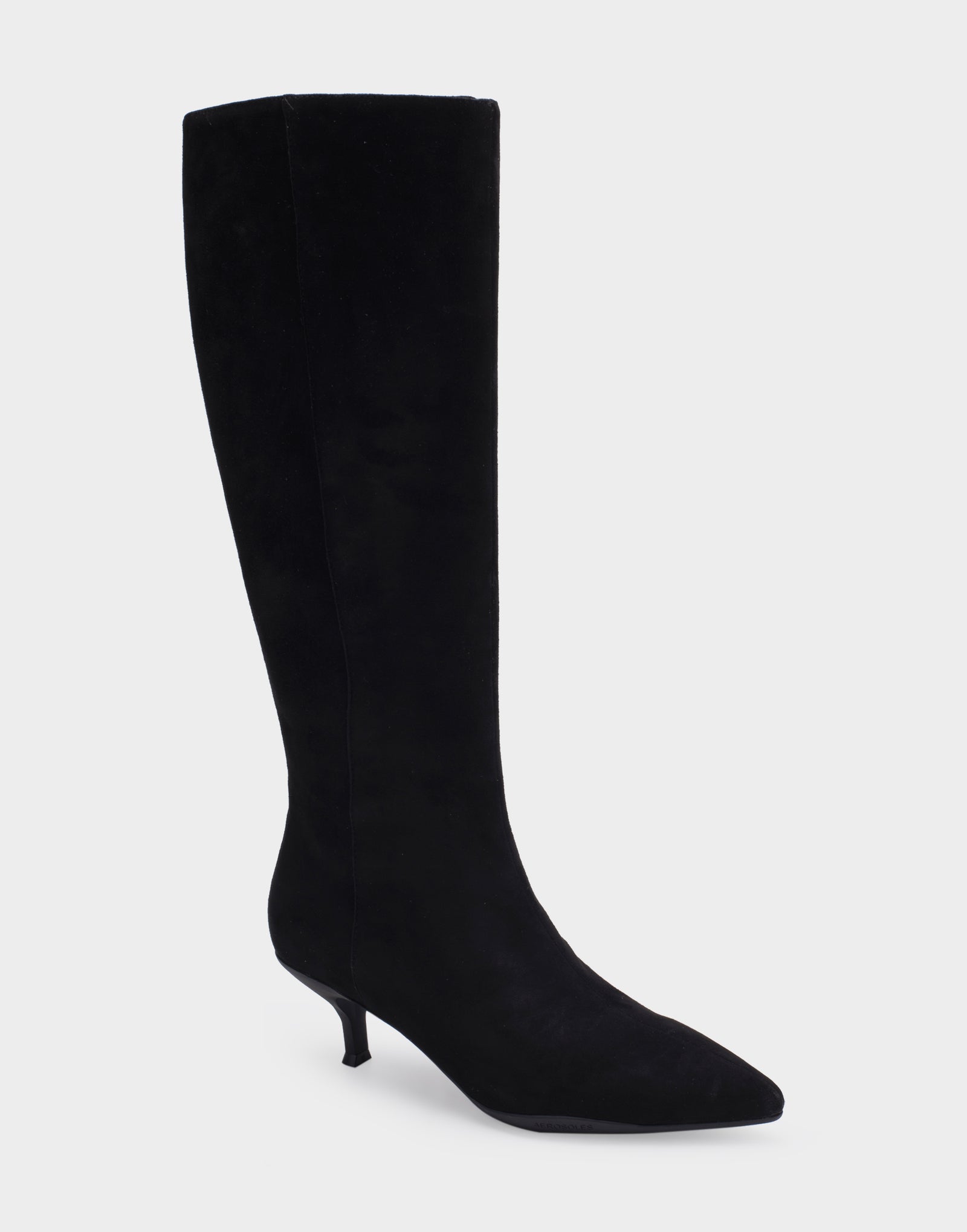 Loano Black Genuine Suede Kitten Heel Tall Shaft Boot – Aerosoles