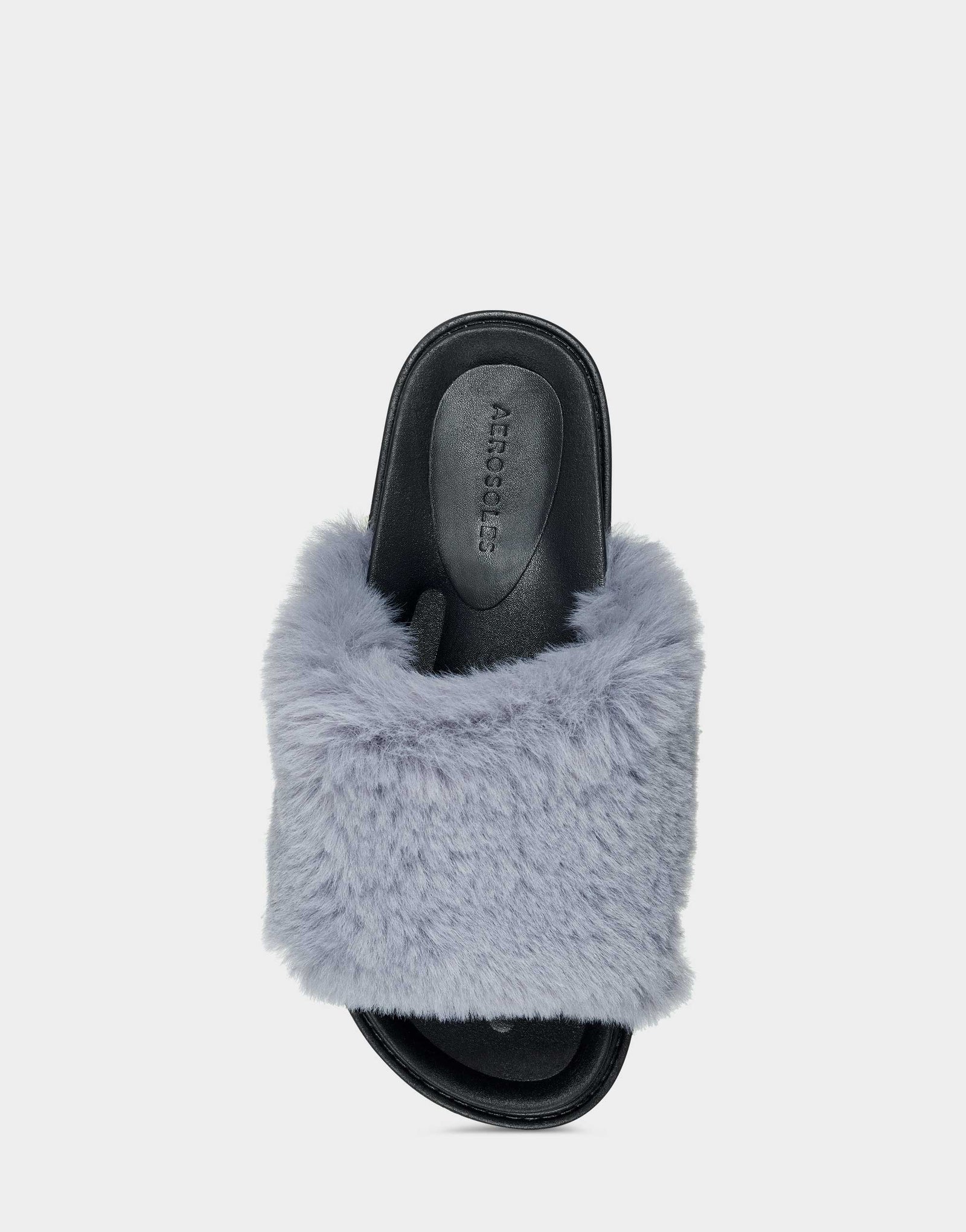 Grey Shearling Slip-On Sandal Logan Aerosoles